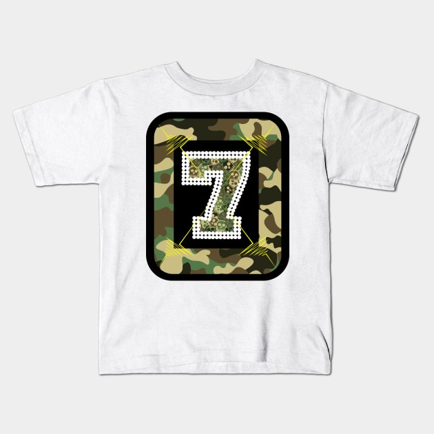 7 Skullz Camouflage Kids T-Shirt by GR8DZINE